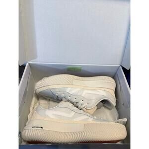 •DS• BRANDBLACK White Leather Sneaker Model 2125• 8M /9.5W